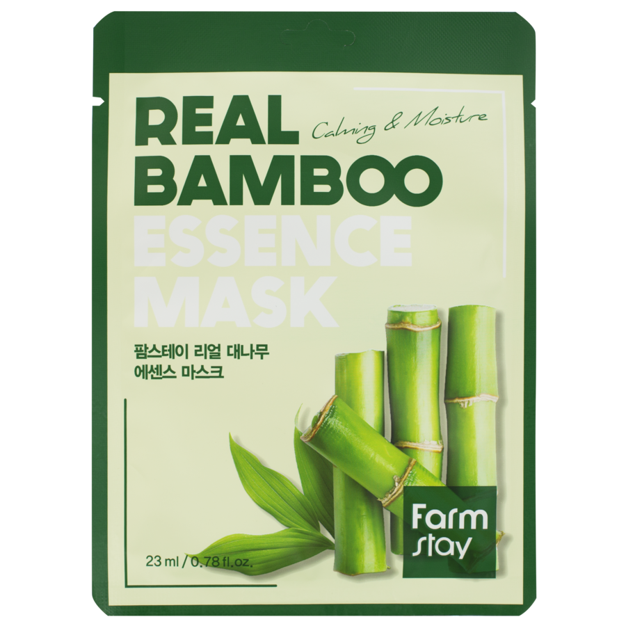 FARMSTAY Real Bamboo Essence Mask, 23мл FarmStay Маска для лица тканевая с экстрактом бамбука