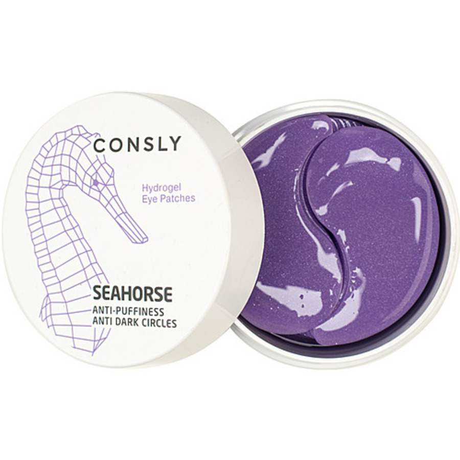 CONSLY Hydrogel Seahorse Eye Patches, 60шт. Consly Патчи для области вокруг глаз гидрогелевые с экстрактом морского конька