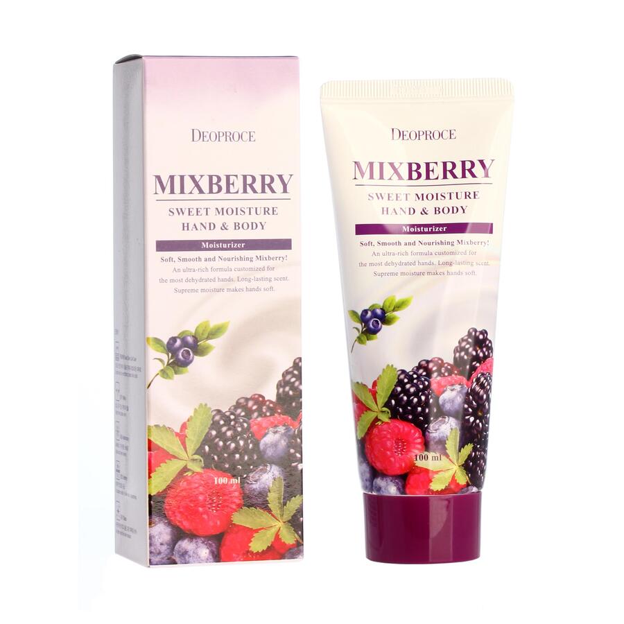 DEOPROCE Mixberry Sweet Moisture Hand And Body, 100мл. Крем для рук и тела увлажняющий с ароматом лесных ягод
