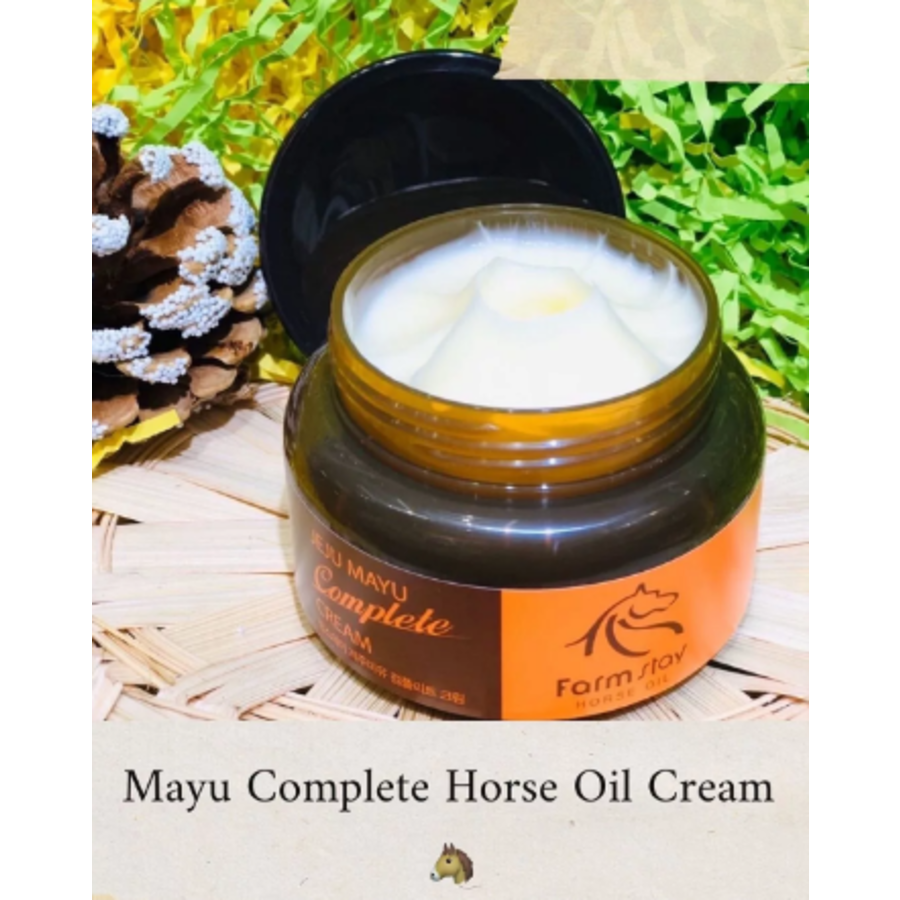 FARMSTAY Jeju Mayu Complete Horse Oil Cream, 100гр. Крем для сухой кожи лица с лошадиным маслом