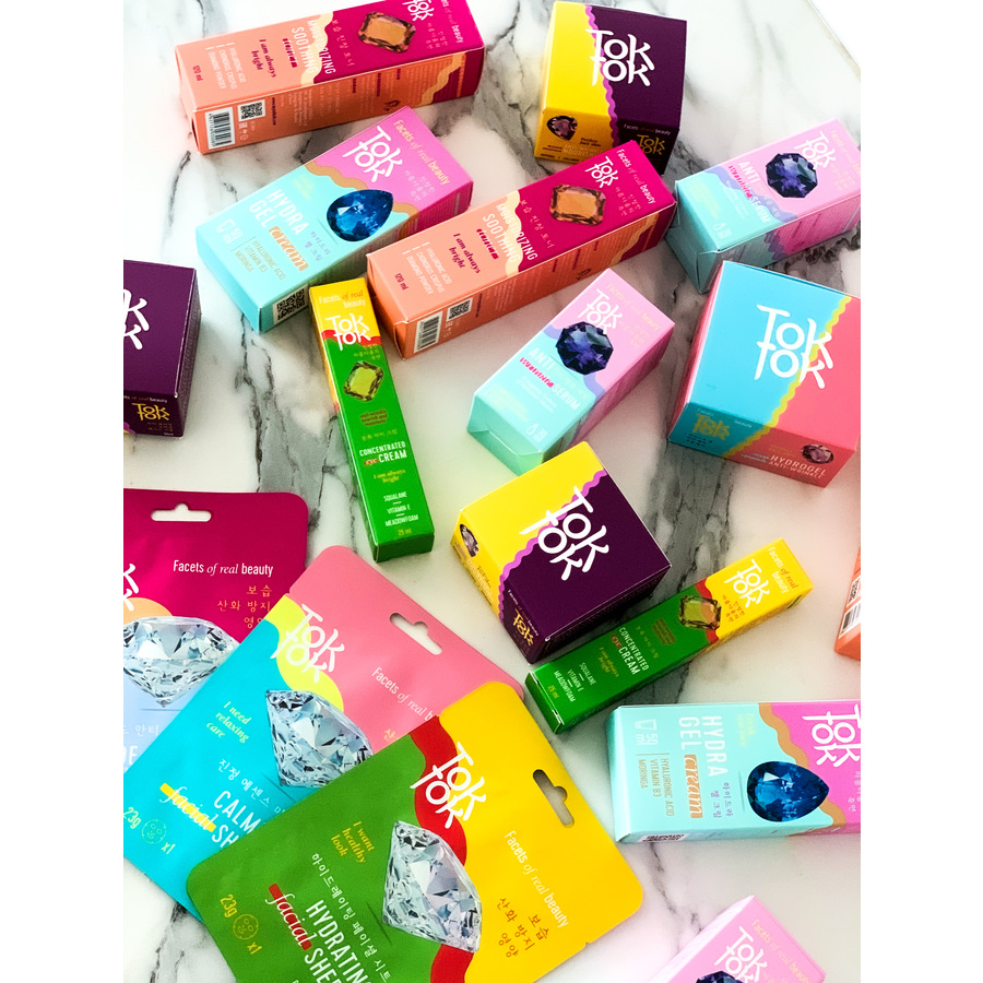 TOKTOK Calming Facial Sheet Mask, 23гр. Маска для лица тканевая успокаивающая