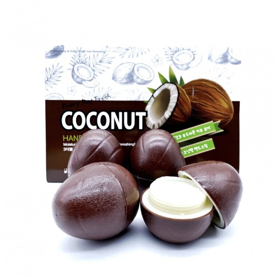 3W CLINIC Coconut Hand Cream, 30гр.*6шт. Набор кремов для рук с кокосом