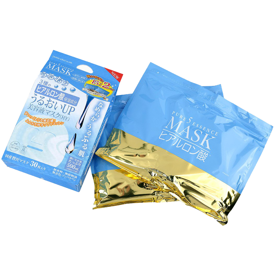 JAPAN GALS Pure5 Essence Tamarind, 30шт. Курс тканевых масок для лица увлажняющих с тамариндом и гиалуроновой кислотой