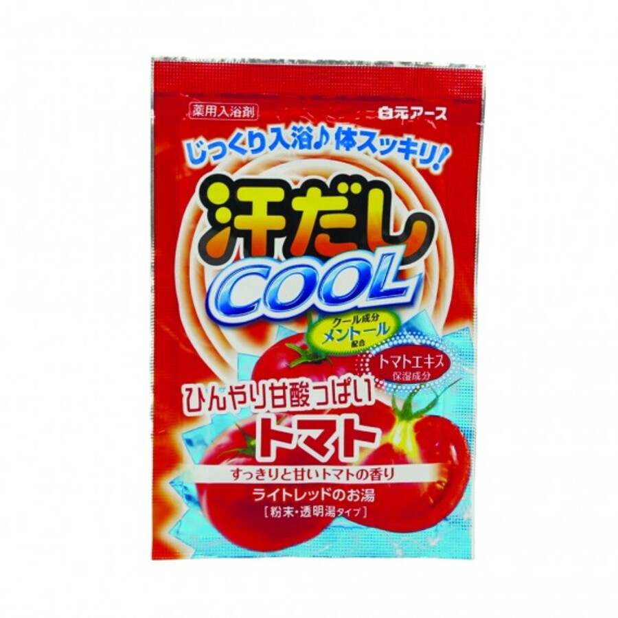 HAKUGEN EARTH Asedashi Cool, 25гр. Соль для ванны освежающая с ментолом и экстрактом томата