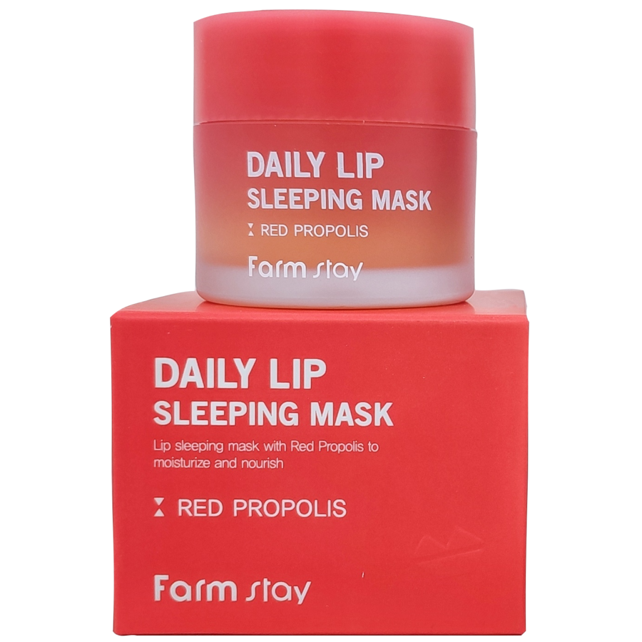 FARMSTAY Daily Lip Sleeping Mask Red Propolis, 20гр. Маска для губ ночная с прополисом
