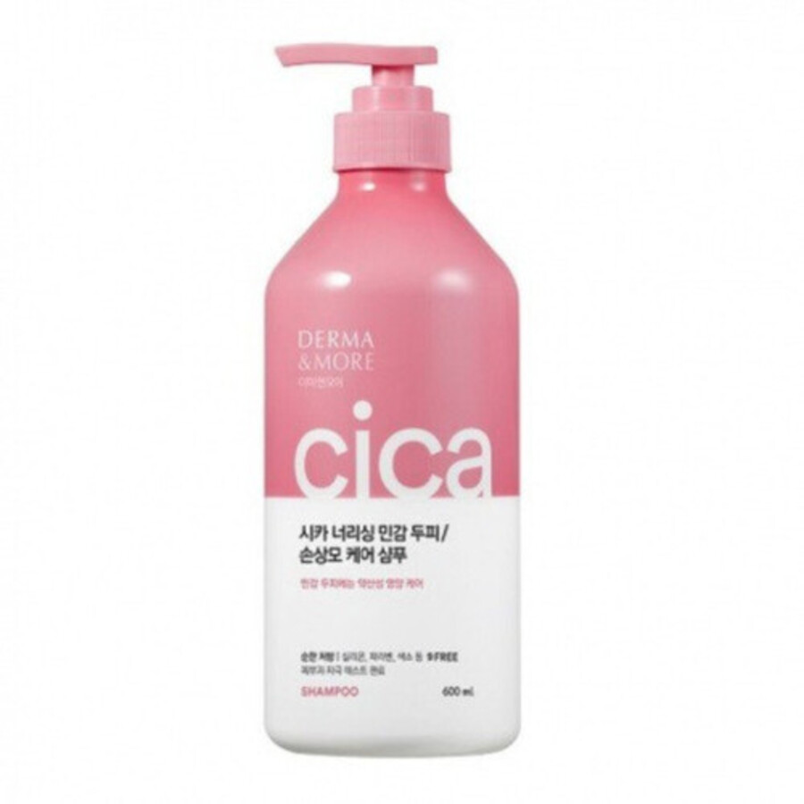 KERASYS Derma & More Cica Shampoo, 600мл. Шампунь для питания поврежденных волос
