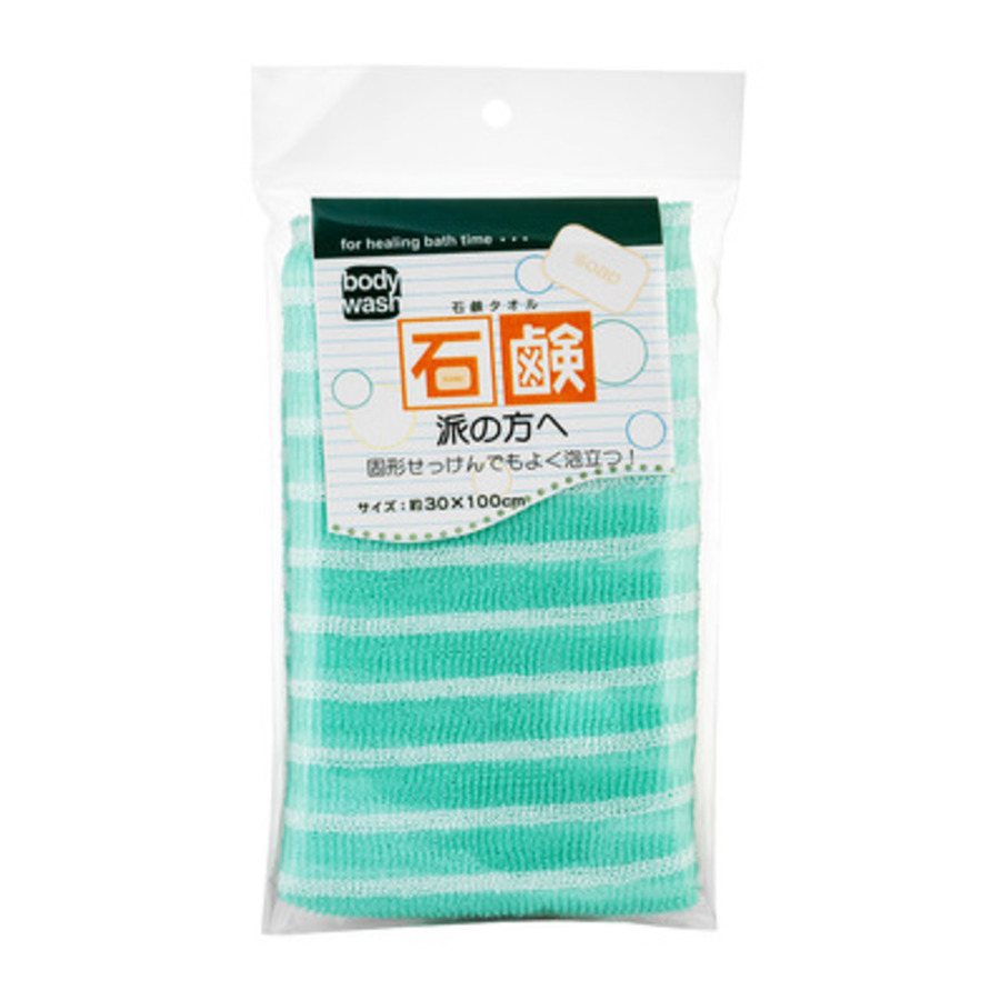 MOTEGI Body Towel, зеленый цвет, 1шт. Мочалка для тела жесткая