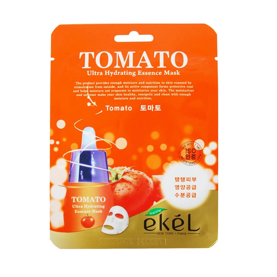 EKEL Essence Mask Tomato, 25гр Маска для лица тканевая выравнивающая тон кожи с томатами