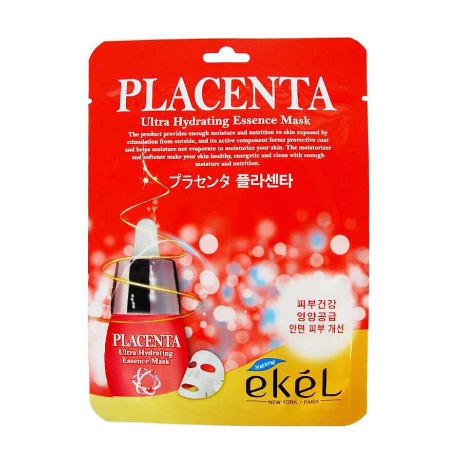 EKEL Essence Mask Placenta, 25гр. Маска для лица тканевая с плацентой