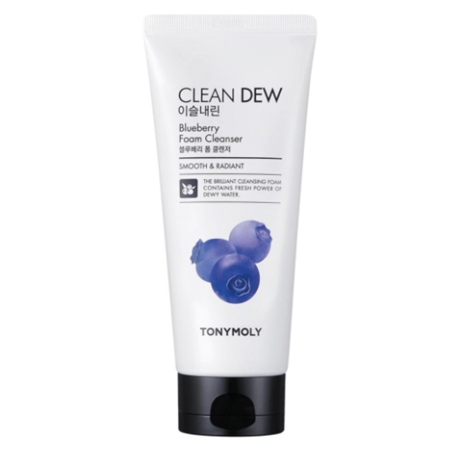 TONY MOLY Clean Dew Foam Cleanser Blueberry, 180мл. Пенка для умывания с черничным экстрактом