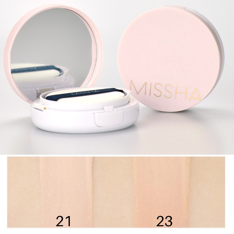MISSHA Magic Cushion Cover Lasting SPF50+PA+++, 15гр. Missha Крем-кушон тональный для безупречной кожи #21тон
