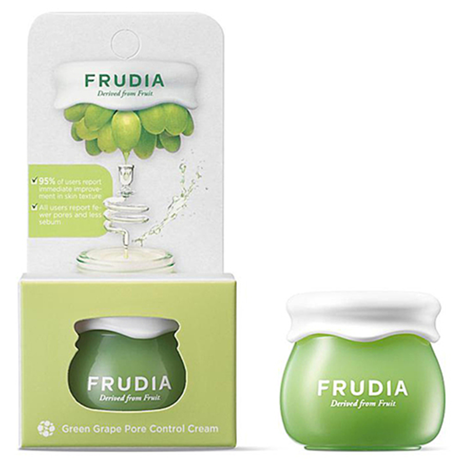 FRUDIA Frudia Green Grape Pore Control Cream, миниатюра, 10гр. Гель - крем для лица себорегулирующий с зелёным виноградом