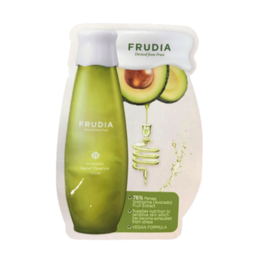 FRUDIA Avocado Relief Essence Toner, 2мл. Пробник тонера-эссенции для лица восстанавливающего с авокадо