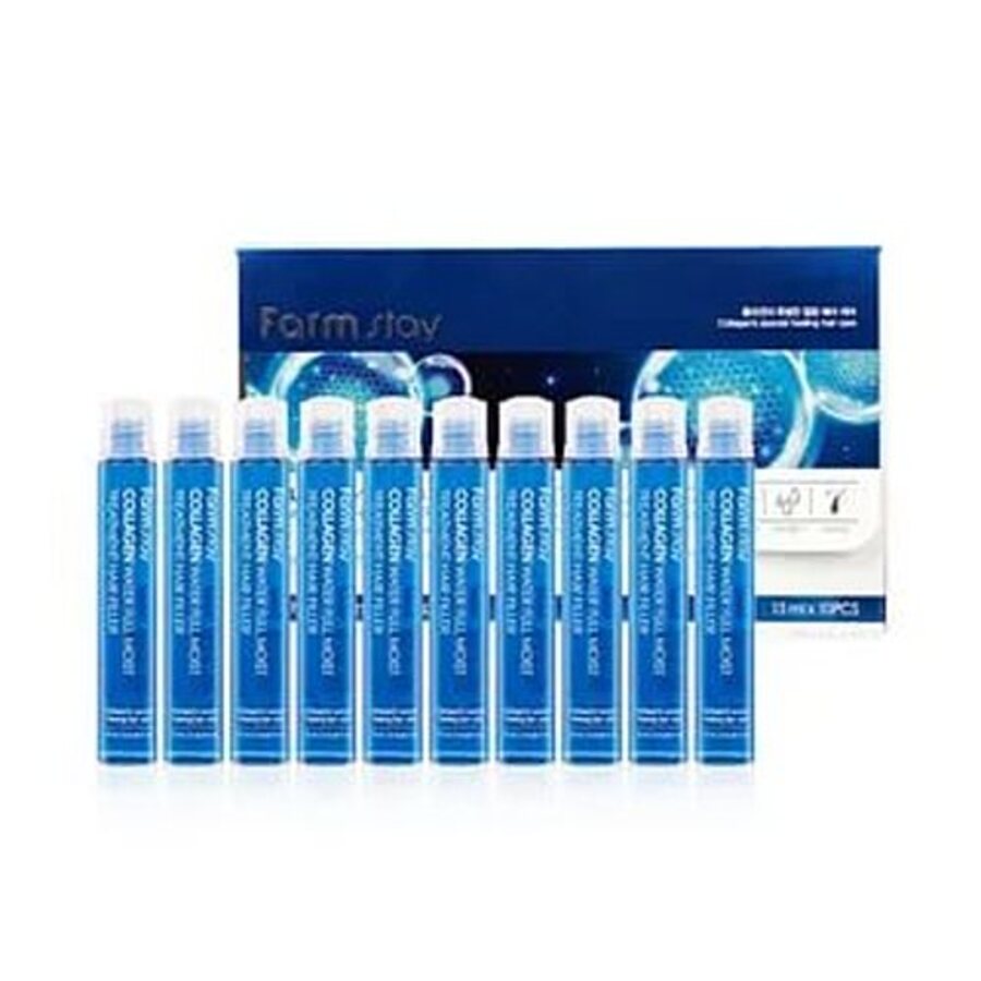 FARMSTAY Collagen Water Full Moist Treatment Hair Filler, 10шт. Филлер для волос укрепляющий с коллагеном и эластином