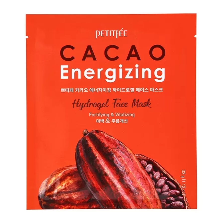 PETITFEE Cacao Energizing Hydrogel Face Mask, 32гр. Маска для лица гидрогелевая с экстрактом какао