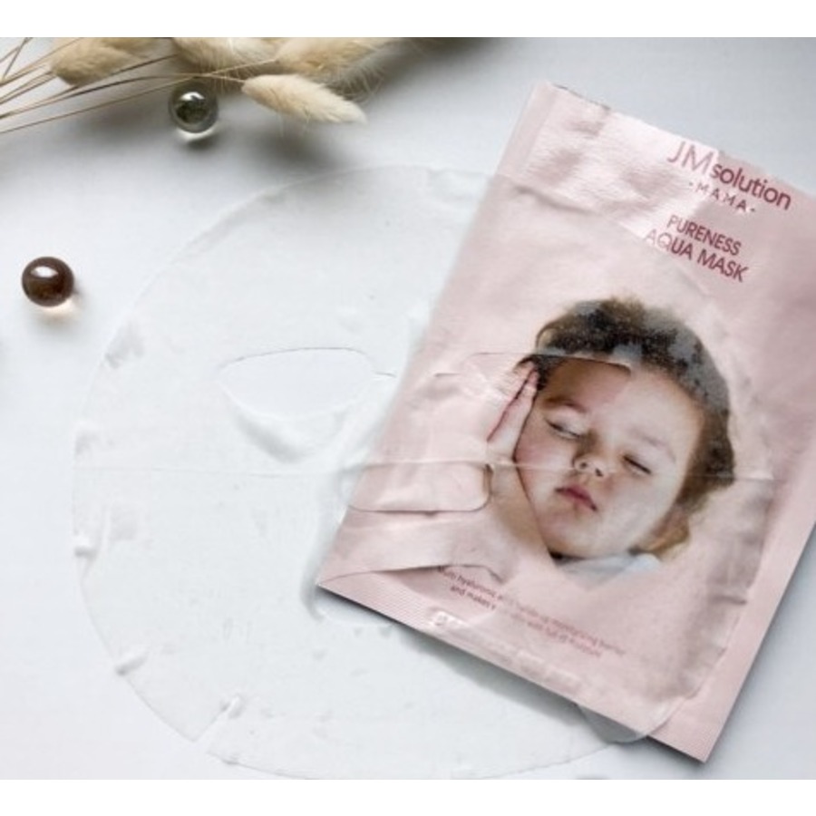 JM SOLUTION Mama Pureness Aqua Mask, 30мл. JMsolution Маска для лица тканевая увлажняющая для будущих мам