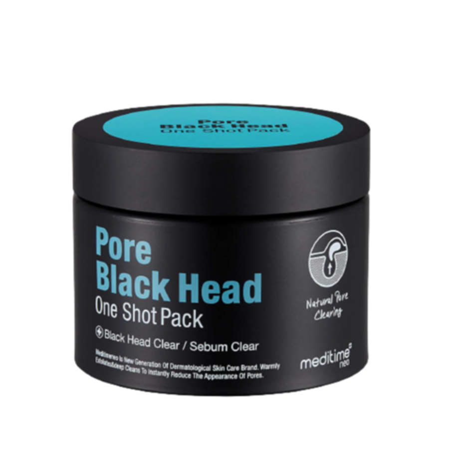 MEDITIME Pore Black Head One Shot Pack, 100гр. Маска для лица разогревающая для глубокого очищения пор