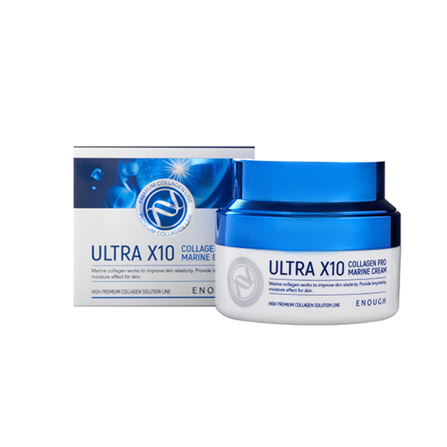 ENOUGH Ultra X10 Collagen Pro Marine Cream, 50мл. Крем для лица увлажняющий с коллагеном