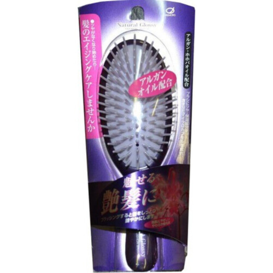 IKEMOTO Natural Glossy Brush, 1 шт. Щетка для восстановления структуры волос и придания блеска