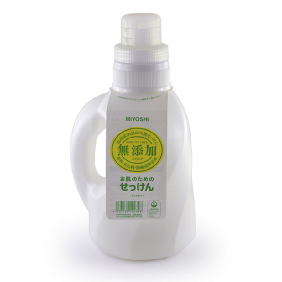 MIYOSHI Additive Free Laundry Liquid Soap, 1100мл. Средство жидкое натуральное для стирки изделий из хлопка