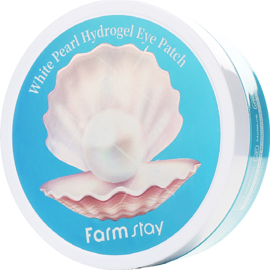 FARMSTAY White Pearl Hydrogel Eye Patch, 60шт. Патчи для глаз гидрогелевые с экстрактом жемчуга