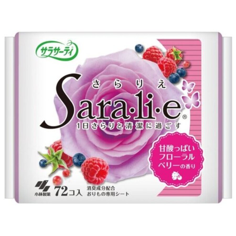 KOBAYASHI Sarasaty Sara･Li･E, 72шт. Прокладки ежедневные гигиенические с цветочно-ягодным ароматом