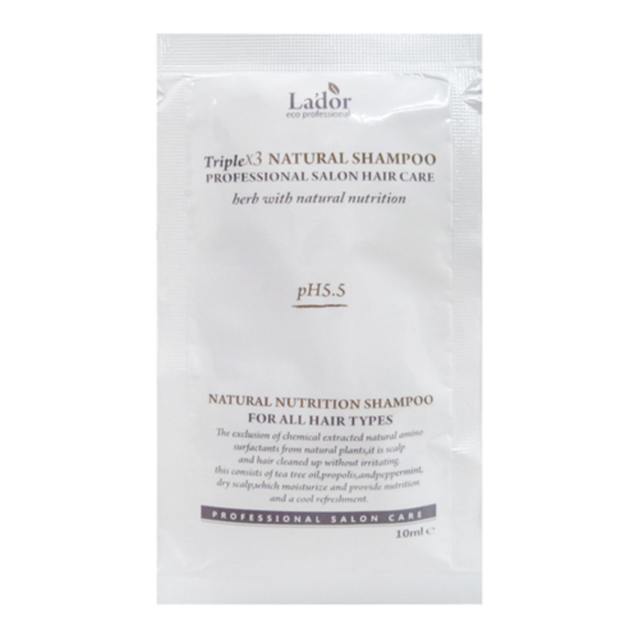 LA'DOR Triplex Natural Shampoo, 10мл(пробник). Шампунь для волос органический с экстрактами и эфирным маслами