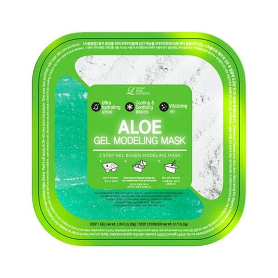 LINDSAY Aloe Gel Modeling Mask, 55гр. Маска для лица альгинатная гелевая с алоэ (пудра+гель)