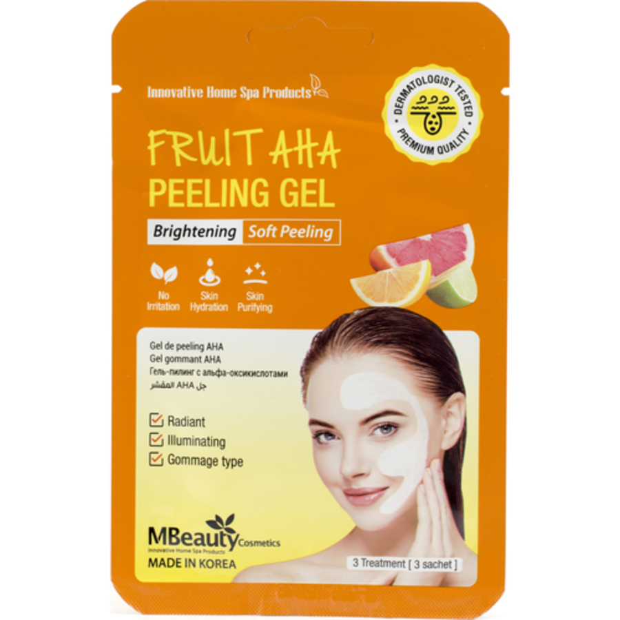 MBEAUTY Fruit Aha Peeling Gel, 3шт*7гр. Гель для лица отшелушивающий с ана-кислотами