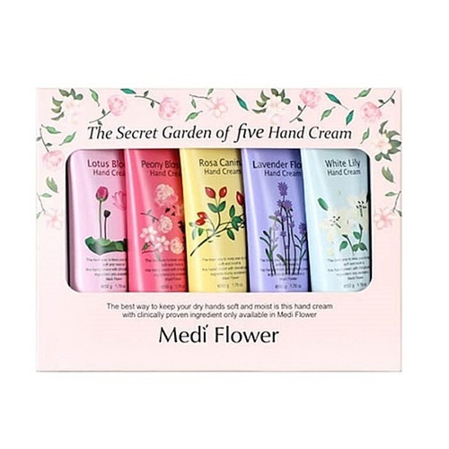 MEDI FLOWER MediFlower The Secret Garden Of Five Hand Cream Набор кремов для рук «Цветочный сад»
