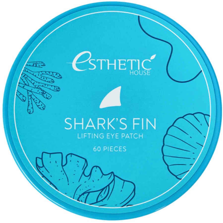 ESTHETIC HOUSE Shark's Fin Lifting Eye Patch, 60шт. Патчи для глаз гидрогелевые плавник акулы