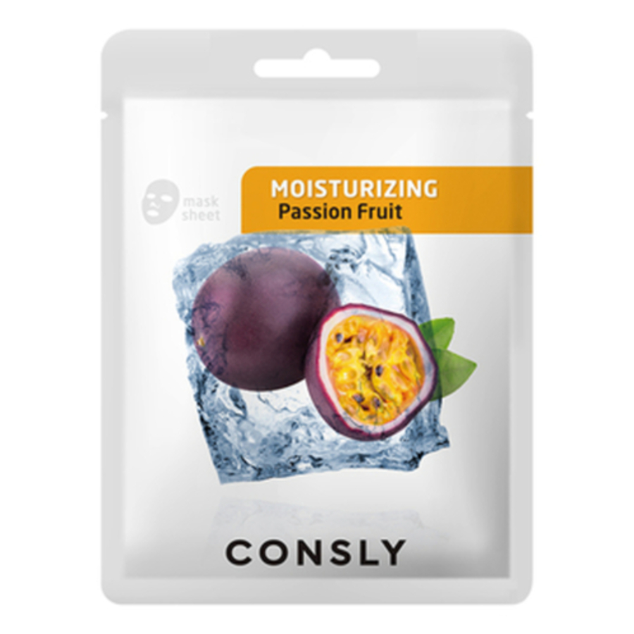 CONSLY Passion Fruit Moisturizing Mask Pack, 20мл. Маска для лица тканевая увлажняющая с экстрактом маракуйи