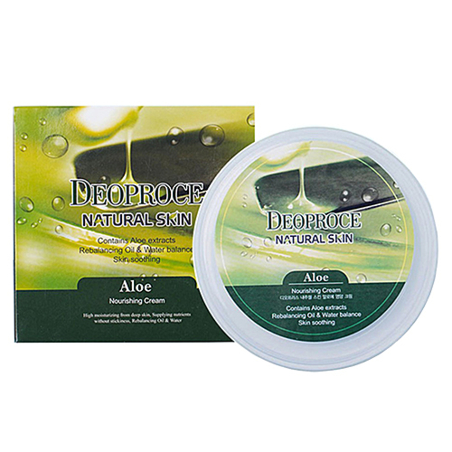 DEOPROCE Skin Aloe Nourishing Cream, 100г. Крем для лица и тела на основе экстракта сока алоэ