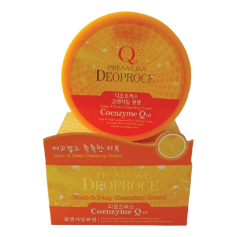 DEOPROCE Premium Clean & Deep Coenzyme Q10 Cleansing Cream, 300мл. Крем для лица очищающий с Q10