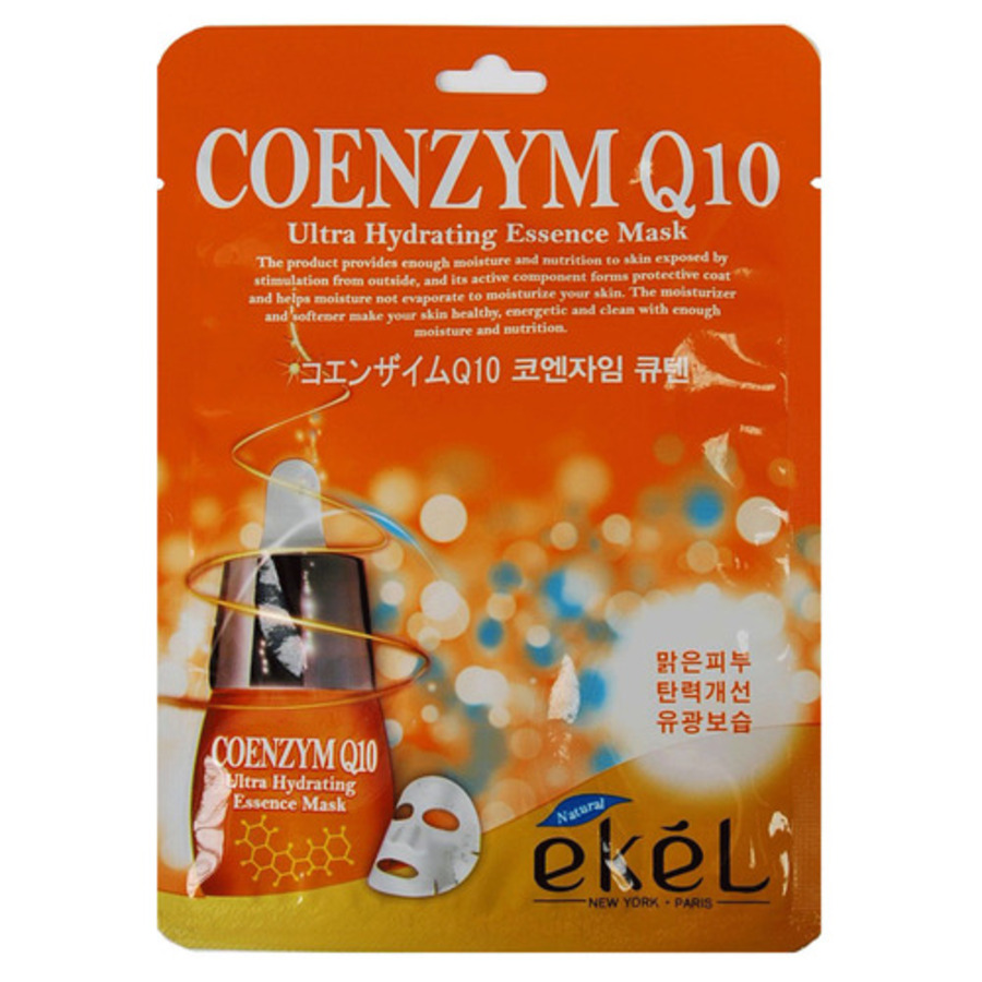 EKEL Essence Mask Coenzym Q10, 25гр. Маска для лица тканевая с коэнзимом