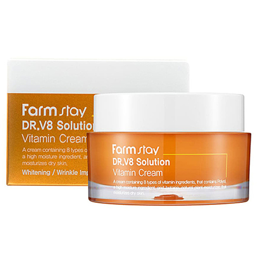 FARMSTAY Dr-V8 Solution Vitamin Cream, 50мл. Крем для лица с витаминами
