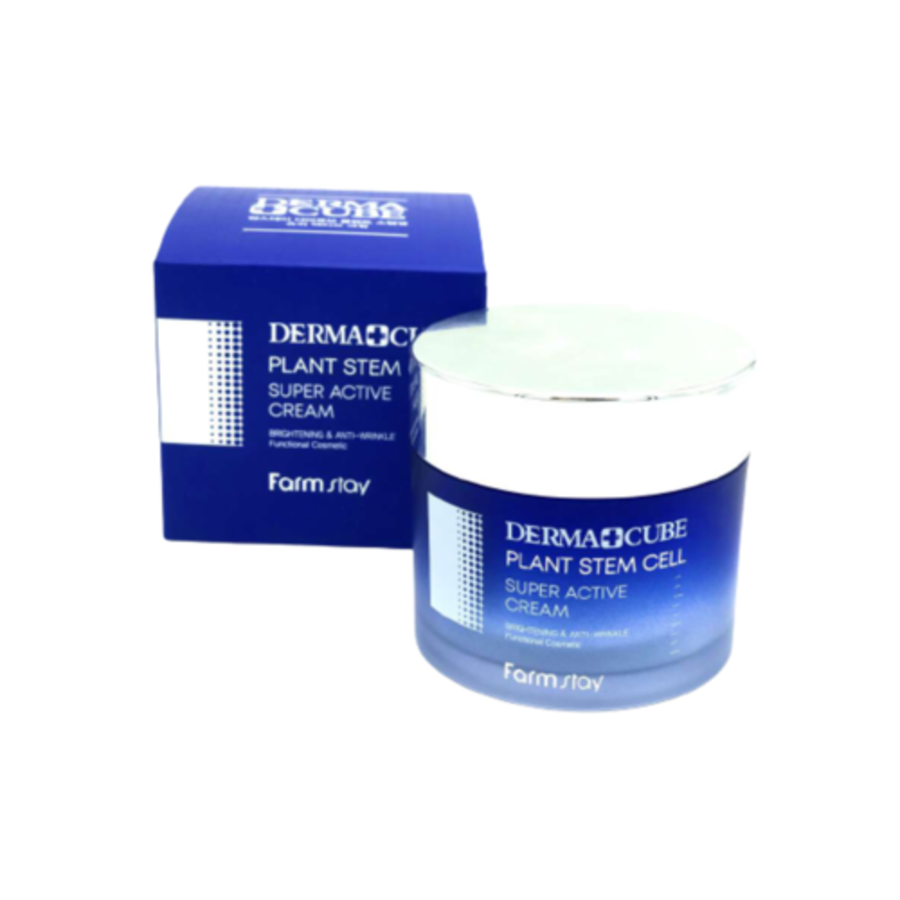 FARMSTAY Derma Cube Super Active Cream, 80мл. Крем для лица с лифтинг-эффектом и клетками морского укропа