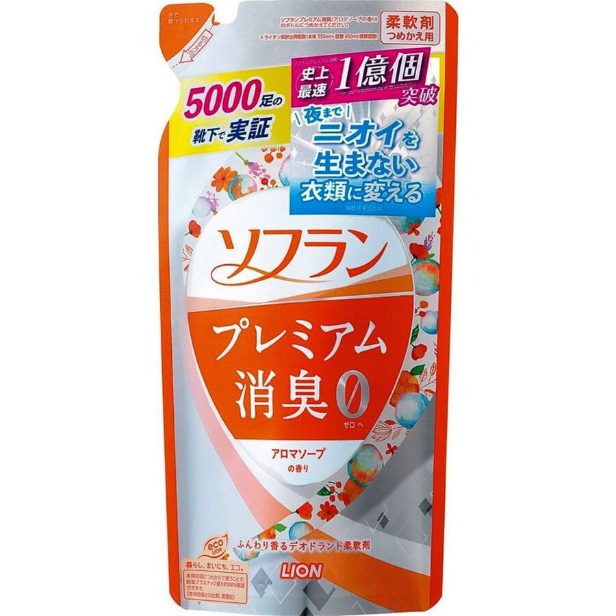 LION Soflan Premium Aroma Soap, 420мл. Lion Кондиционер для белья смягчающий с ароматом душистого мыла, запасной блок