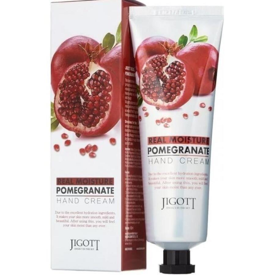 JIGOTT Jigott Real Moisture Pomegranate Hand Cream, 100мл. Крем для рук увлажняющий с экстрактом граната