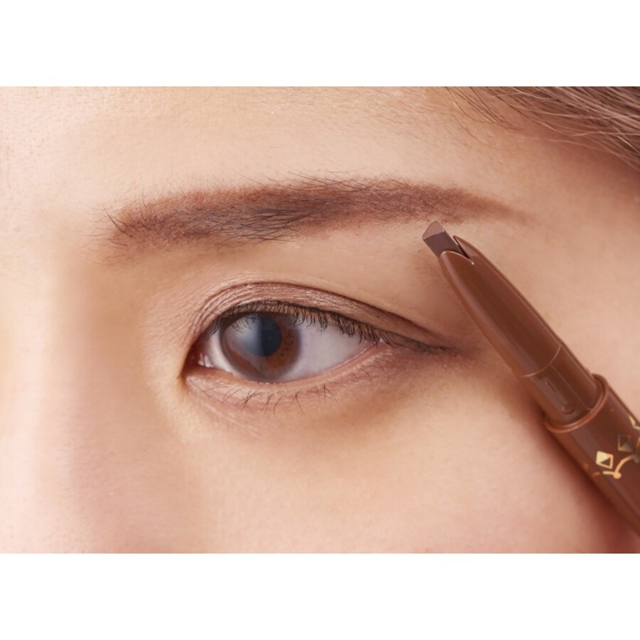KOJI Triangle Eyebrow, 1шт . Карандаш для бровей влагостойкий, пепельно-коричневый тон 4