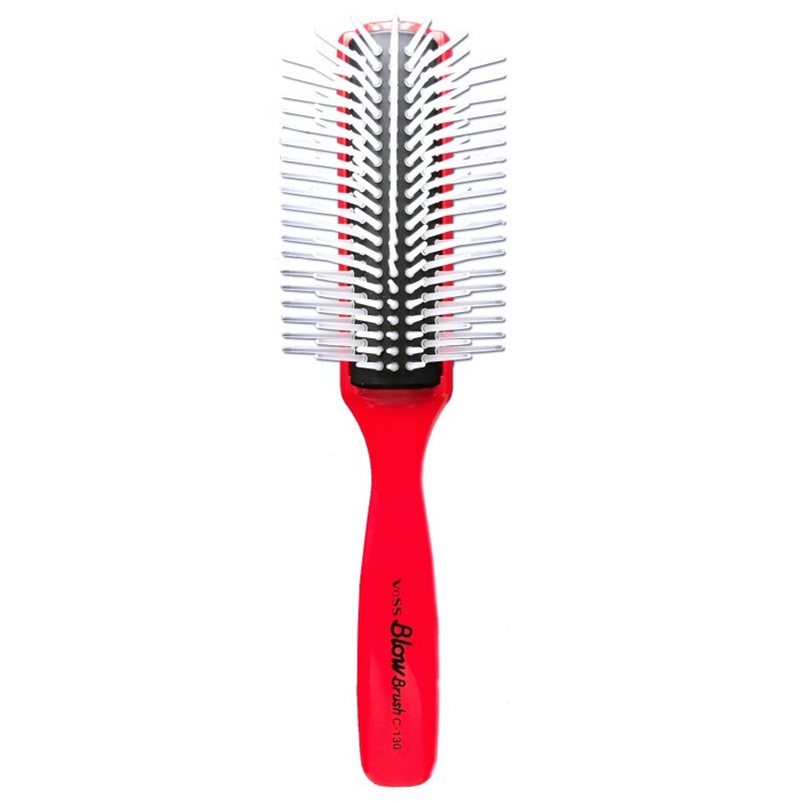 VESS Blow Brush C-130, 1шт. Щетка для укладки волос профессиональная, цвет ручки красный