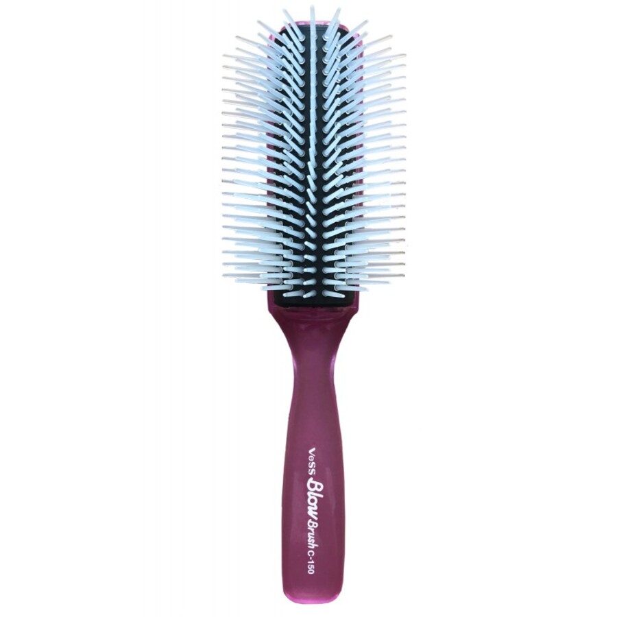 VESS Blow Brush С-150, 1шт. Щетка для укладки волос профессиональная, цвет ручки сиреневый