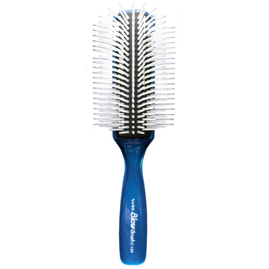 VESS Blow Brush С-150, 1шт. Щетка для укладки волос профессиональная, цвет ручки синий