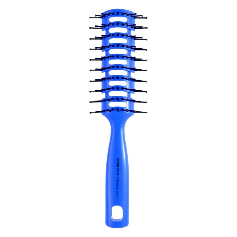 VESS Skelton Brush, 1шт. Расческа для укладки волос профессиональная с антибактериальным эффектом, синяя