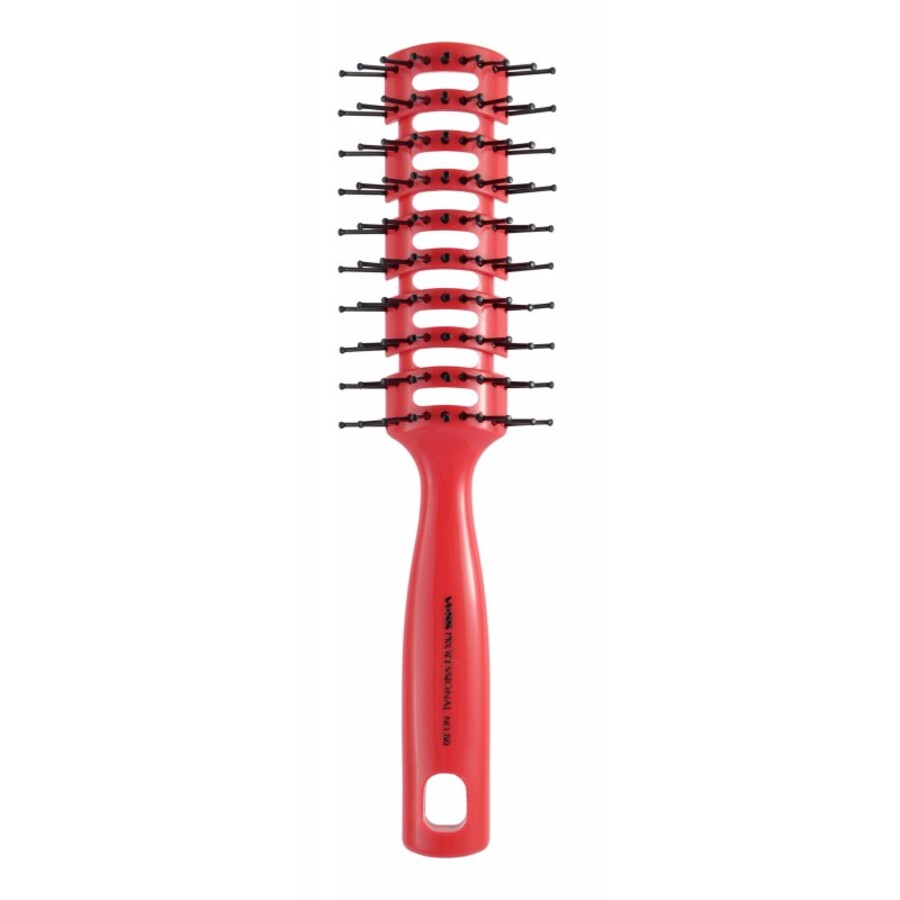 VESS Skelton brush, 1шт. Расческа для укладки волос профессиональная с антибактериальным эффектом, красная