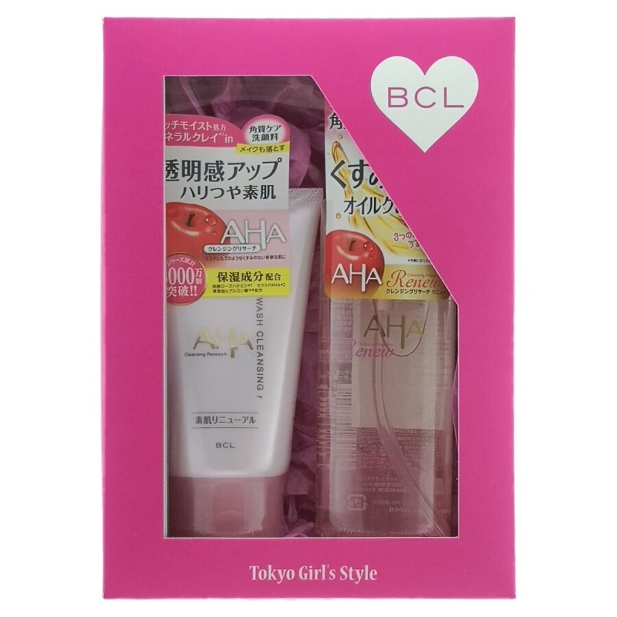 BCL Набор подарочный: масло для снятия макияжа + пена-скраб для лица Cleansing Research, 145мл.+120гр.