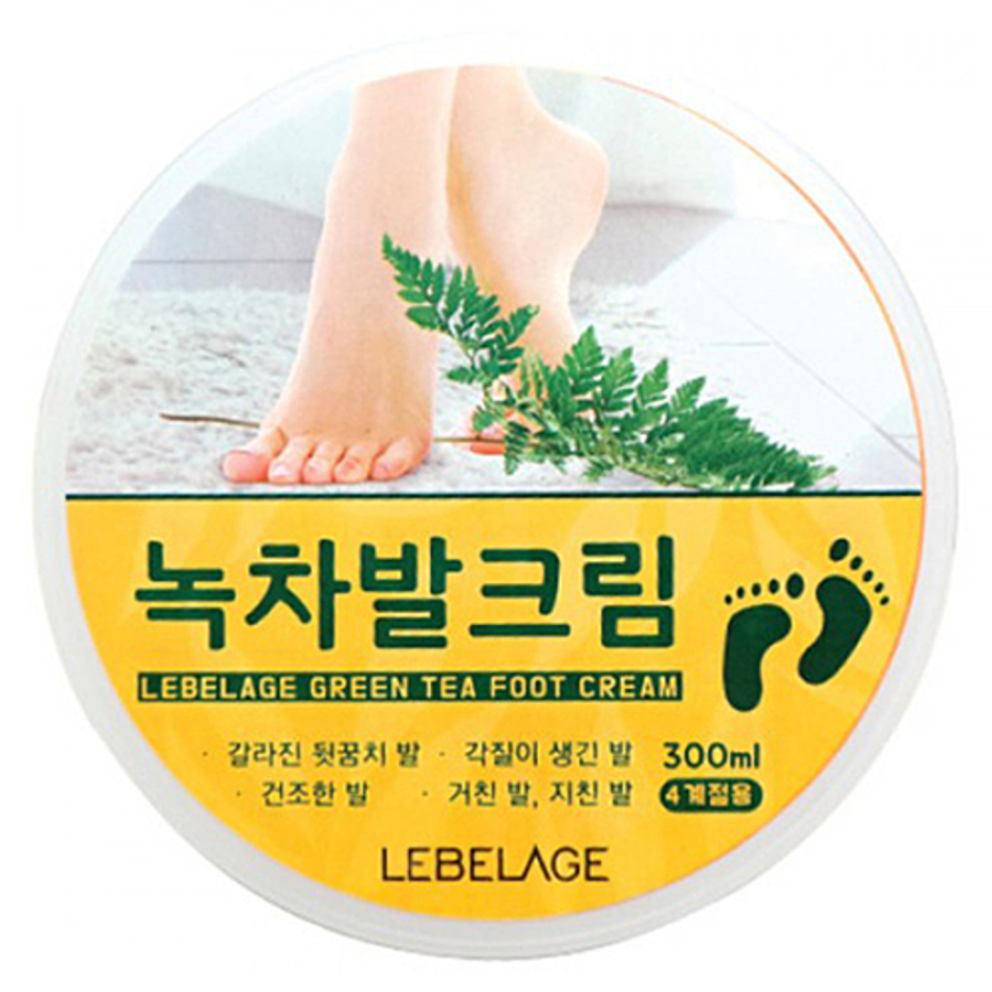 LEBELAGE Green Tea Foot Cream, 300мл. Крем для ног с экстрактом зеленого чая