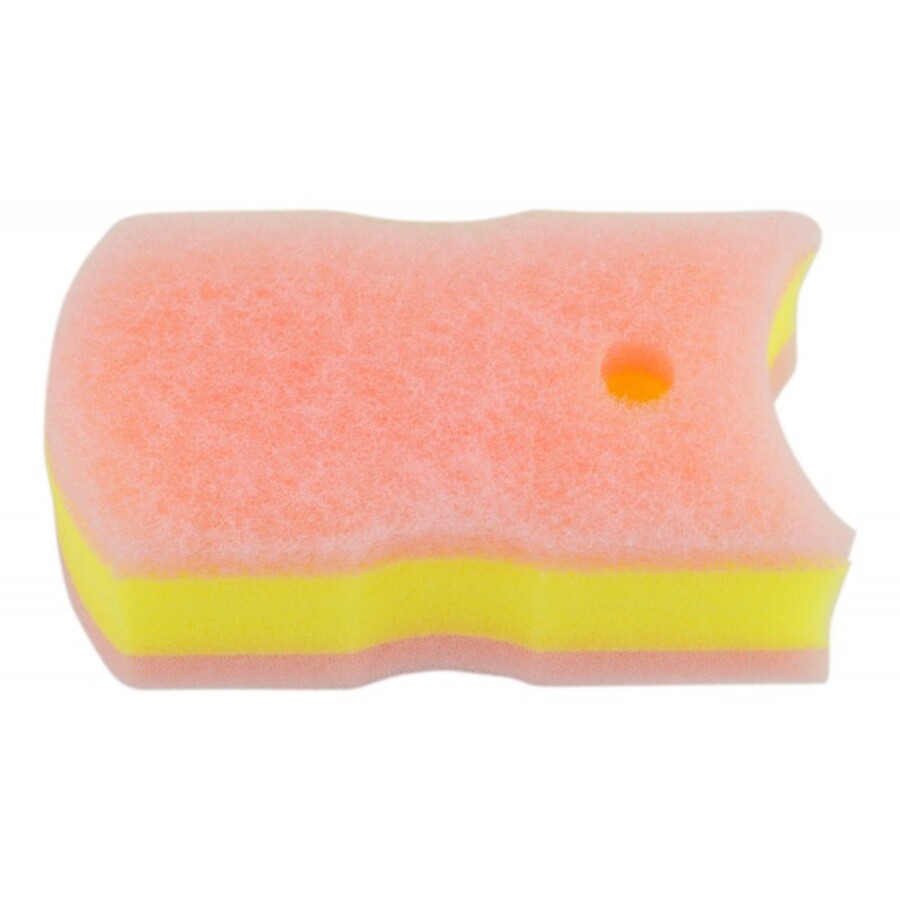 KIKULON Soft Bath Sponge Scouter Non Scratch, 1шт. Kikulon Губка для ванной и кухни с антибактериальной пропиткой, трехслойная, мягкий верхний слой