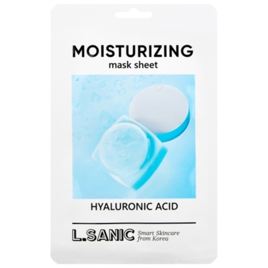 L'SANIC Hyaluronic Acid Moisturizing Mask Sheet, 25мл. Маска для лица тканевая с гиалуроновой кислотой