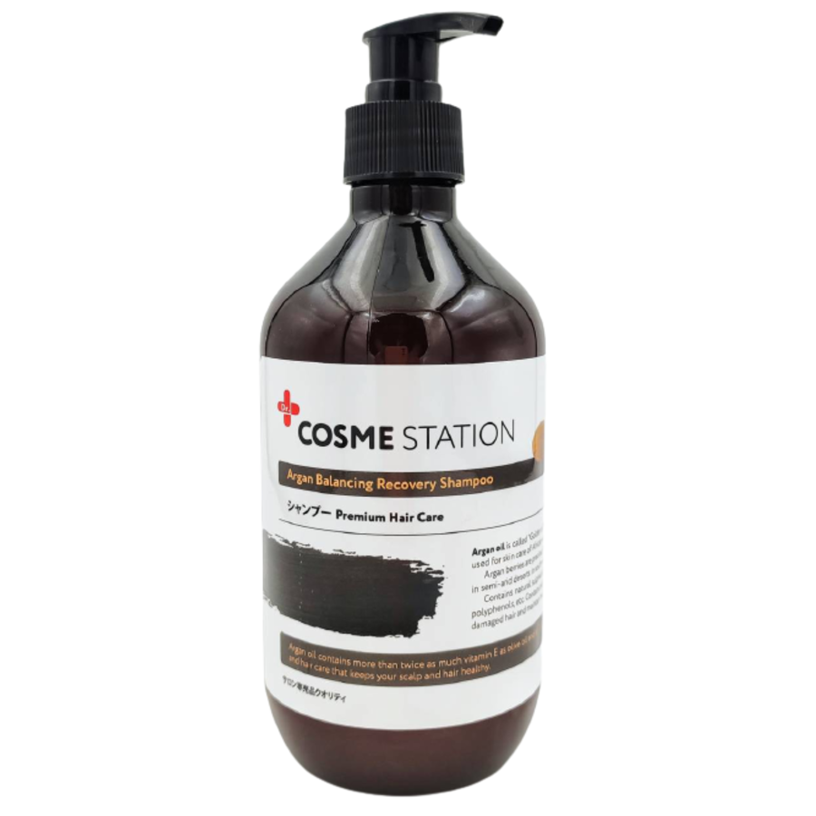 COSME STATION Argan Balancing Recovery Shampoo, 500мл. Шампунь для волос увлажняющий и восстанавливающий с натуральным марокканским аргановым маслом